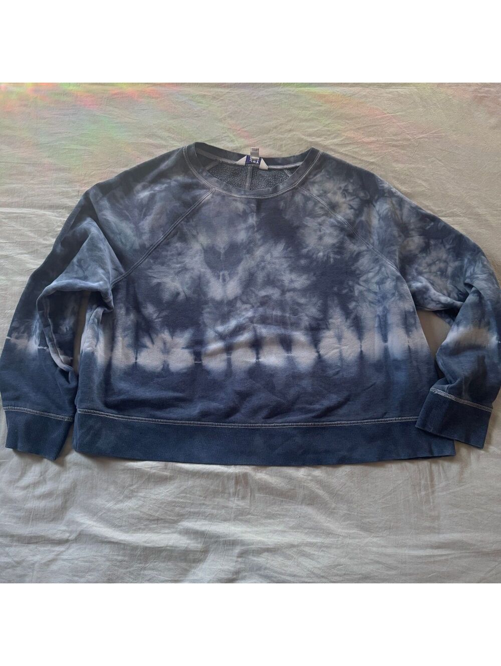 Joy Lab Tie-Dye Sweatshirt Fleece Lined Blue Large